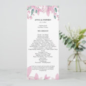 Charming Wisteria Floral Wedding Programme Programmakaart (Staand voorkant)