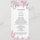 Charming Wisteria Floral Wedding Programme Programmakaart (Voorkant / Achterkant)
