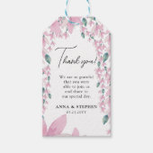 Charming Wisteria Pink Floral Cadeaulabel (Voorkant)