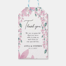 Charming Wisteria Pink Floral Cadeaulabel