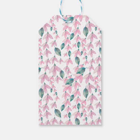 Charming Wisteria Pink Floral Cadeaulabel (Achterkant)