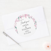 Charming Wisteria Wedding Bedankt Ronde Sticker (Envelop)