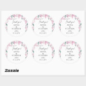 Charming Wisteria Wedding Bedankt Ronde Sticker (Vel)