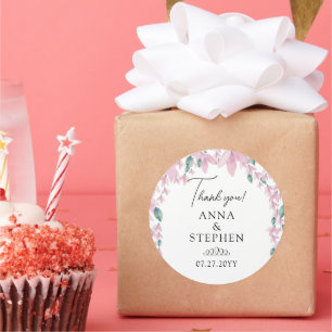 Charming Wisteria Wedding Bedankt Ronde Sticker