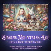 Charming Wonderland Tea Scene Crafting Decoupage Tissuepapier