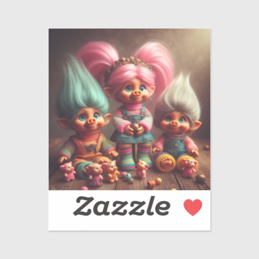 CharmTrolls: stijlvolle telefoonmetgezellen Sticker (Vel)