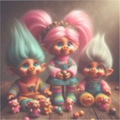 CharmTrolls: stijlvolle telefoonmetgezellen Sticker (Voorkant)