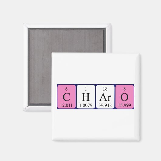 Charo periodieke table name magnet (Voorkant / Achterkant)