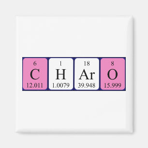 Charo periodieke table name magnet