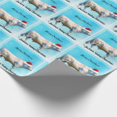 Charolais Bull in Santa Hat Cadeaupapier (Hoek)