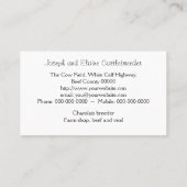 Charolais rundvee met kalf visitekaartje (Achterkant)