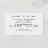 Charolais rundvee met kalf visitekaartje (Achterkant)