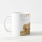 Charolais-stier in de sneeuw koffiemok (Links)