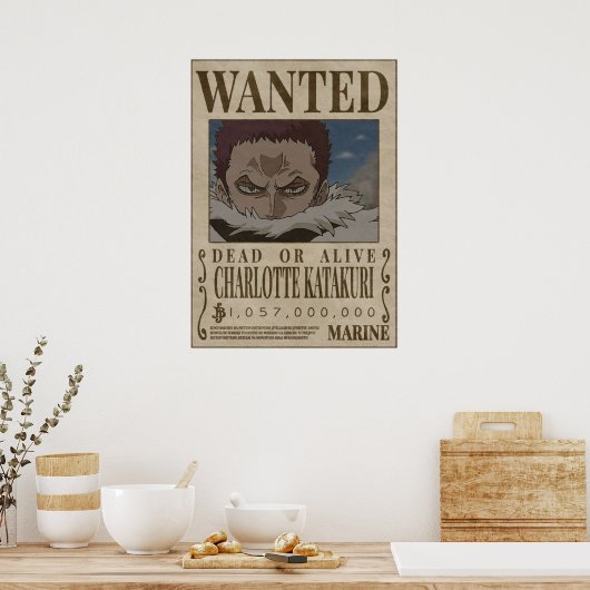CHAROLETTE KATAKURI One Piece wou Poster (Keuken)