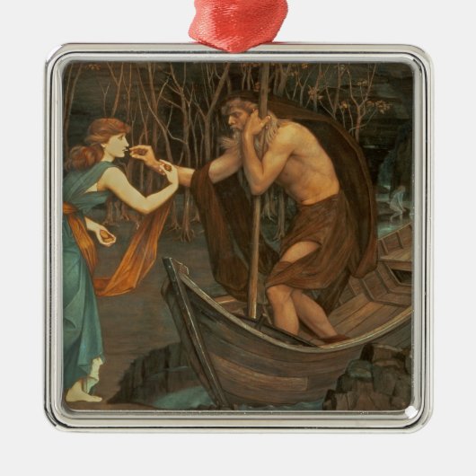 Charon en Psyche Metalen Ornament (Voorkant)