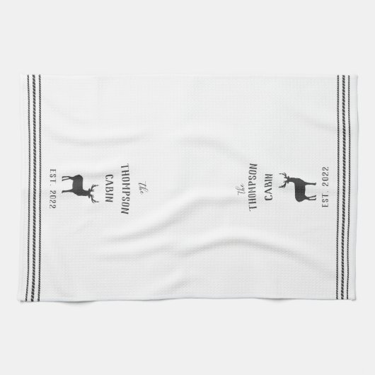 Charool & White Rustic Deer - Aangepast Theedoek (Horizontaal)