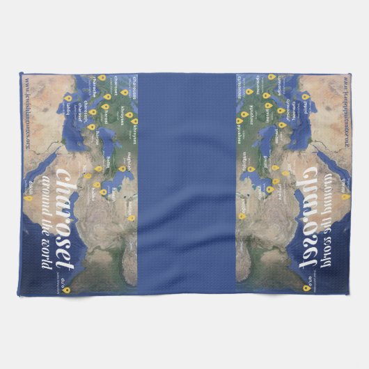 Charoset Around the World Theedoek (Horizontaal)