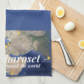 Charoset Rond de Wereld Theedoek (Quarter Fold)