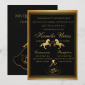 Charra Mexican Gold Invitation Kaart (Voorkant / Achterkant)