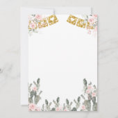 Charra Pink Roses Baby shower Kaart (Achterkant)