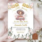 Charra Pink Roses Baby shower Kaart
