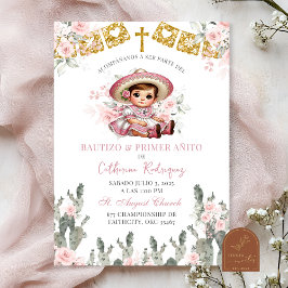 Charra Roze Rozen Mexicaanse Bautizo y Primer Anit Kaart