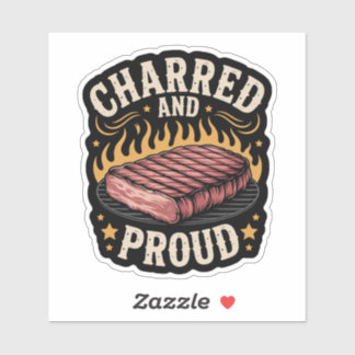 Charred en trotse BBQ vleesliefhebber Sticker