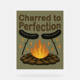 Charred to Perfection Grappige kampvuur hotdog Acryl Bord