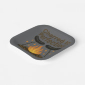 Charred to Perfection Grappige kampvuur hotdog Papieren Bordje (Gebogen)