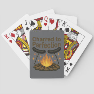Charred to Perfection Grappige kampvuur hotdog Pokerkaarten
