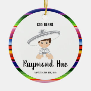 Charro Boy Baptism Ornament