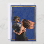 Charro Catrina Suikerschedels Dans Blauw Verloving Kaart (Achterkant)