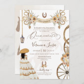 Charro Floral Boho Rustic Land Quinceanera Kaart (Voorkant / Achterkant)