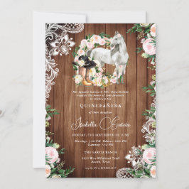 Charro Horse Cowgirl Quinceañera 15e verjaardag Kaart