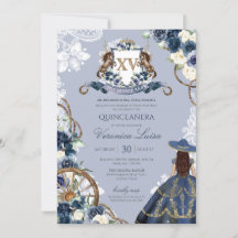 Charro Horse Crest Royal Navy Blue Quinceanera