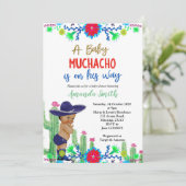 Charro Muchacho Mexican Boy Baby shower Kaart (Staand voorkant)