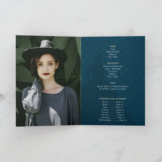 Charro Silhouette met Moon Quinceanera (Binnen)