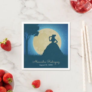 Charro Silhouette met Moon Quinceanera Servet