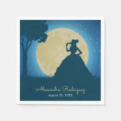 Charro Silhouette met Moon Quinceanera Servet (Voorkant)