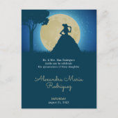 Charro Silhouette met Moon Quinceanera Uitnodiging Briefkaart (Voorkant)