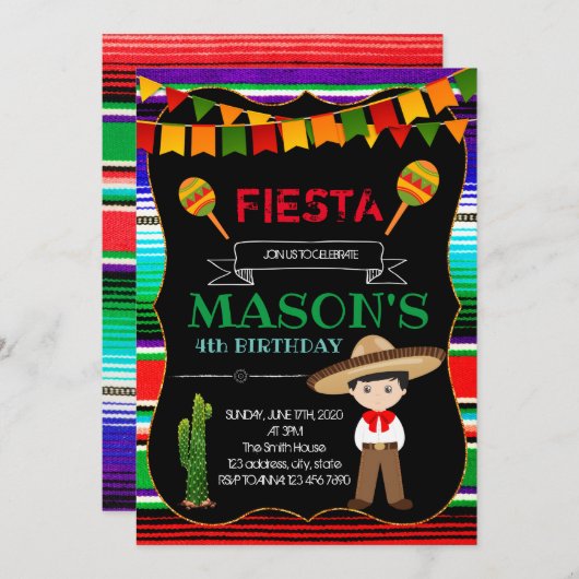 Charro-uitnodiging Kaart (Voorkant / Achterkant)