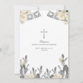 Charro Zilver Wit Mexicaanse Bautizo Y Primer Anit Kaart (Achterkant)