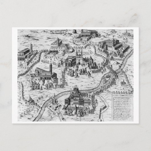 Charta Postalis Indulgentiae 7 Ecclesiarum Urbis Briefkaart (Voorkant)