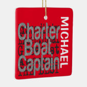 Charter Boat Kapitein Extraordinaire CUSTOM Keramisch Ornament (Rechts)