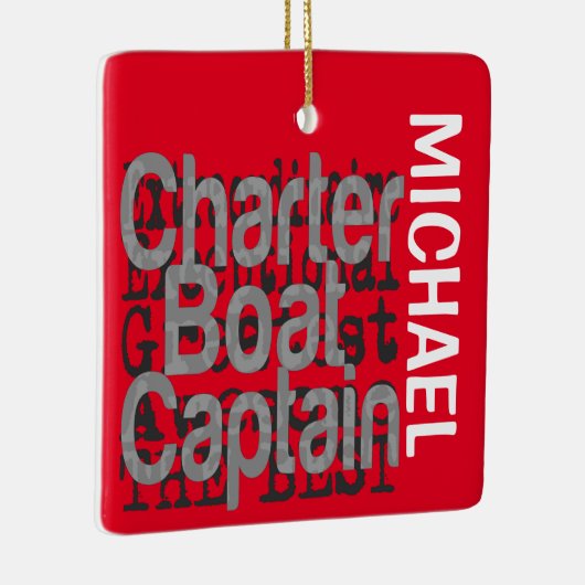 Charter Boat Kapitein Extraordinaire CUSTOM Keramisch Ornament (Rechts)