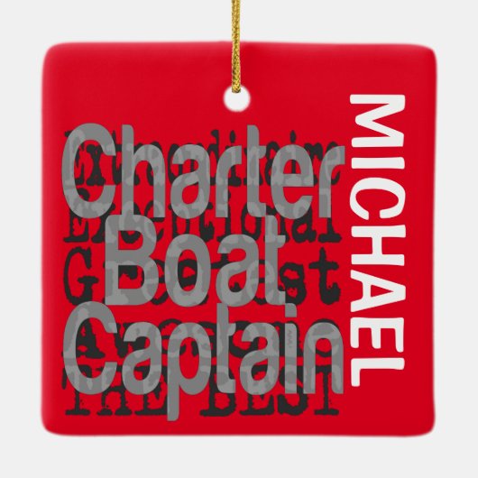 Charter Boat Kapitein Extraordinaire CUSTOM Keramisch Ornament (Achterkant)