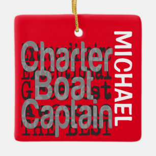 Charter Boat Kapitein Extraordinaire CUSTOM Keramisch Ornament