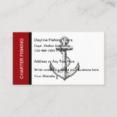 Charter Gevist Bootkapitein Visitekaartje (Achterkant)