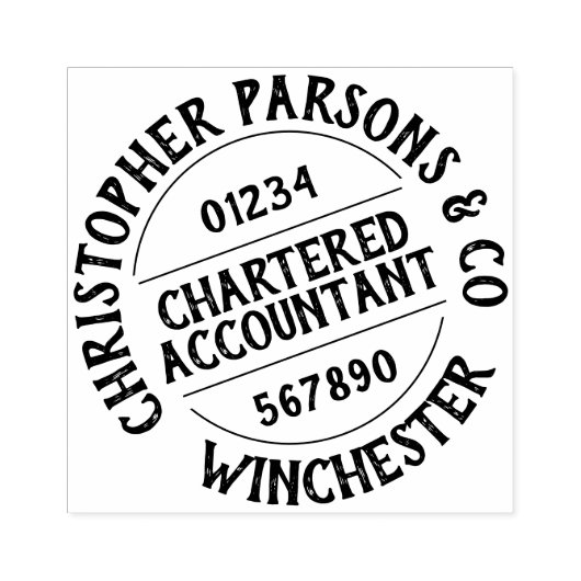 Charteraccountant Rubberstempel (Afrduk)
