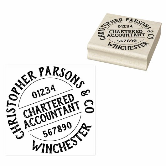 Charteraccountant Rubberstempel